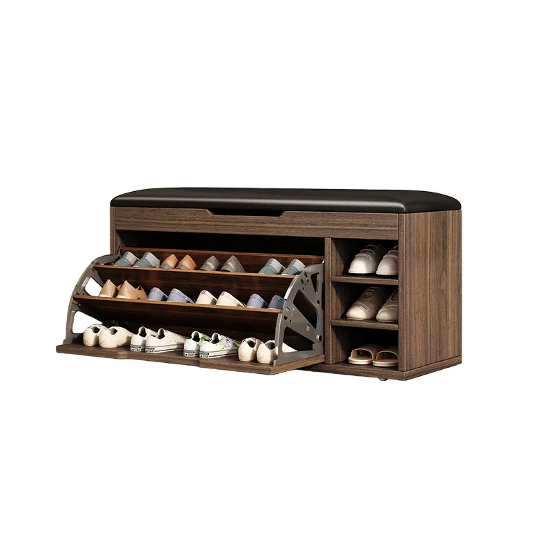 

Customizable home door cabinet seat stool integrated door stool entry door shoe rack can sit tipping bucket shoe