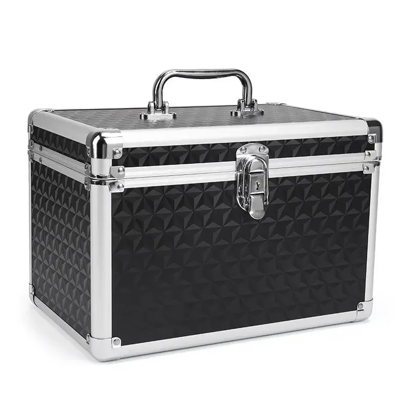 2024 Professional Makeup Box Aluminum Alloy Make Up Organizer Women Cosmetic Case with Mirror Travel Large Capacity Suitcase Bag