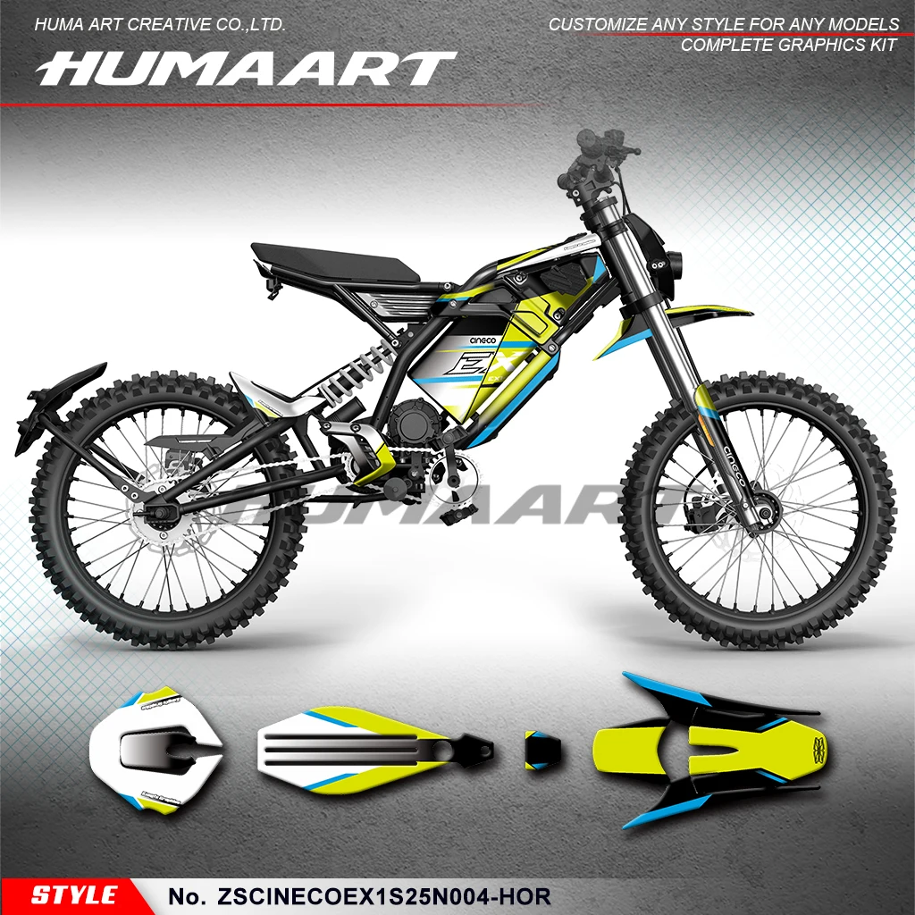 

HUMAART Racing Graphics Stickers Set for CINECO EX1-S EX1-RPO Durable Vinyl, Restyle, ZSCINECOEX1S25N004-HOR
