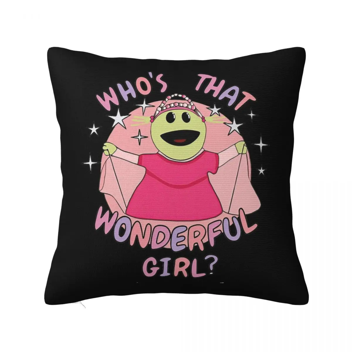 

Nanalan Who's That Wonderful Girl Pillowcase Polyester Cushion Cover Decor Throw Pillow Case Cover Home Square 18'