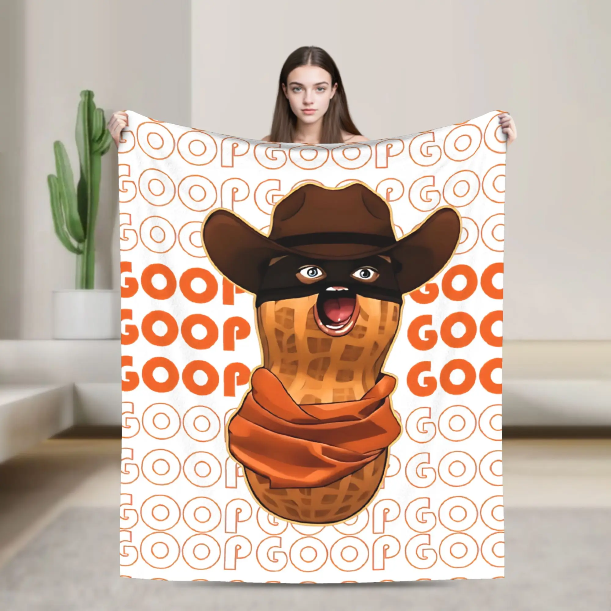The Burnt Peanut GOOP Meme Flannel Blanket Arc Raiders Awesome Throw Blankets for Home 200x150cm Quilt,