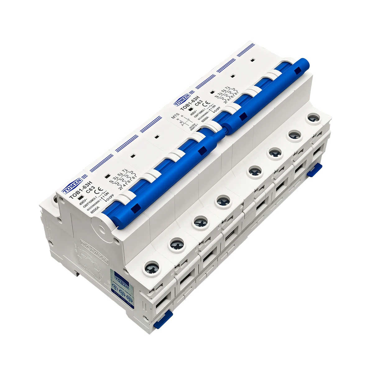 3 Phase Din Rail Dual Power Conversion Circuit Breaker TOMZN Main Isolator