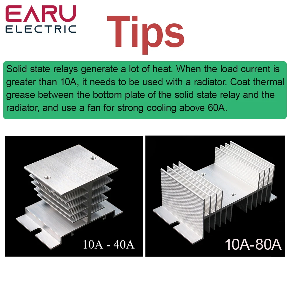 SSR-40DD SSR-60DD SSR 10A 25A 40A 60A 80A 100A 120A Solid State Relay Module DC 3-32V Input DC 5-60V Output Voltage Transformer