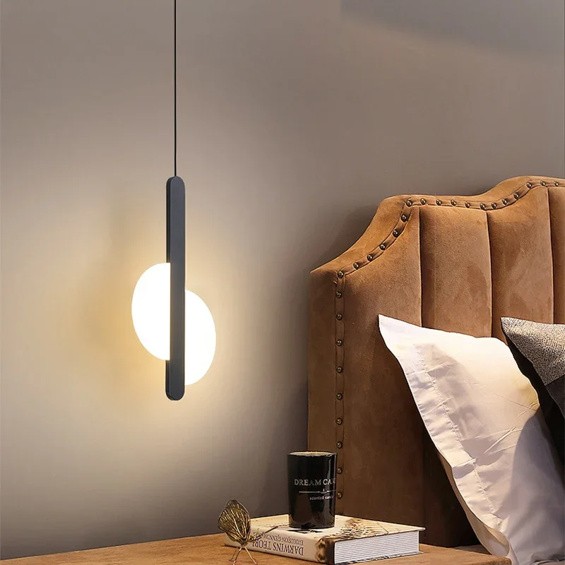 Modern LED Pendant Lamp Bedside Hanging Chandelier for Living Room Bedroom Study Aisle Home Decoration Lighting Fixture Lustre