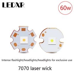 Led ad alta potenza 7070 perline laser bianche piatte 3v led chip 60w bianco bianco caldo diodo emettitore di luce XHP70 substrato di rame led pcb