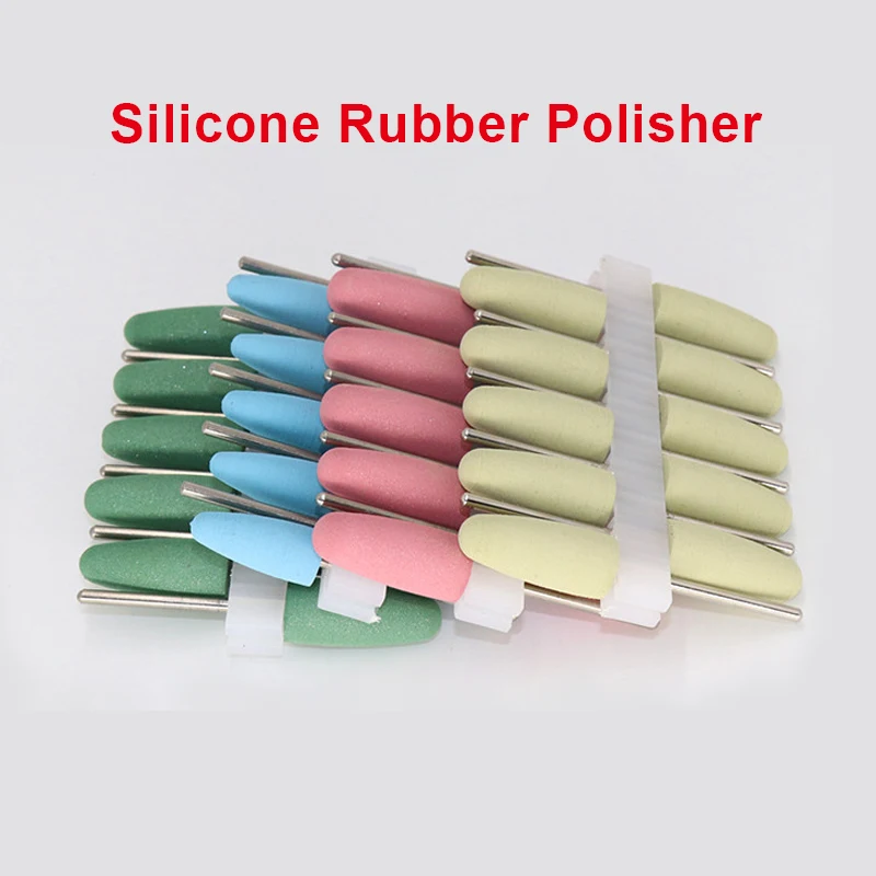 

5PCS Silicone Rubber Polisher Grinding Heads 2.35mm Shank For Jade Polishing Abrasive Tool Surface Finishing