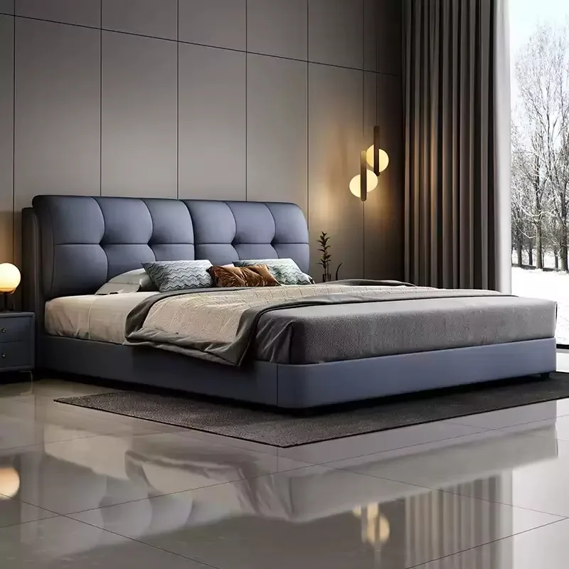 European Storage Double Bed Storage Modern Unique Wood Nightstands Luxury Beds Bedroom Platform Cama De Casal Home Furniture