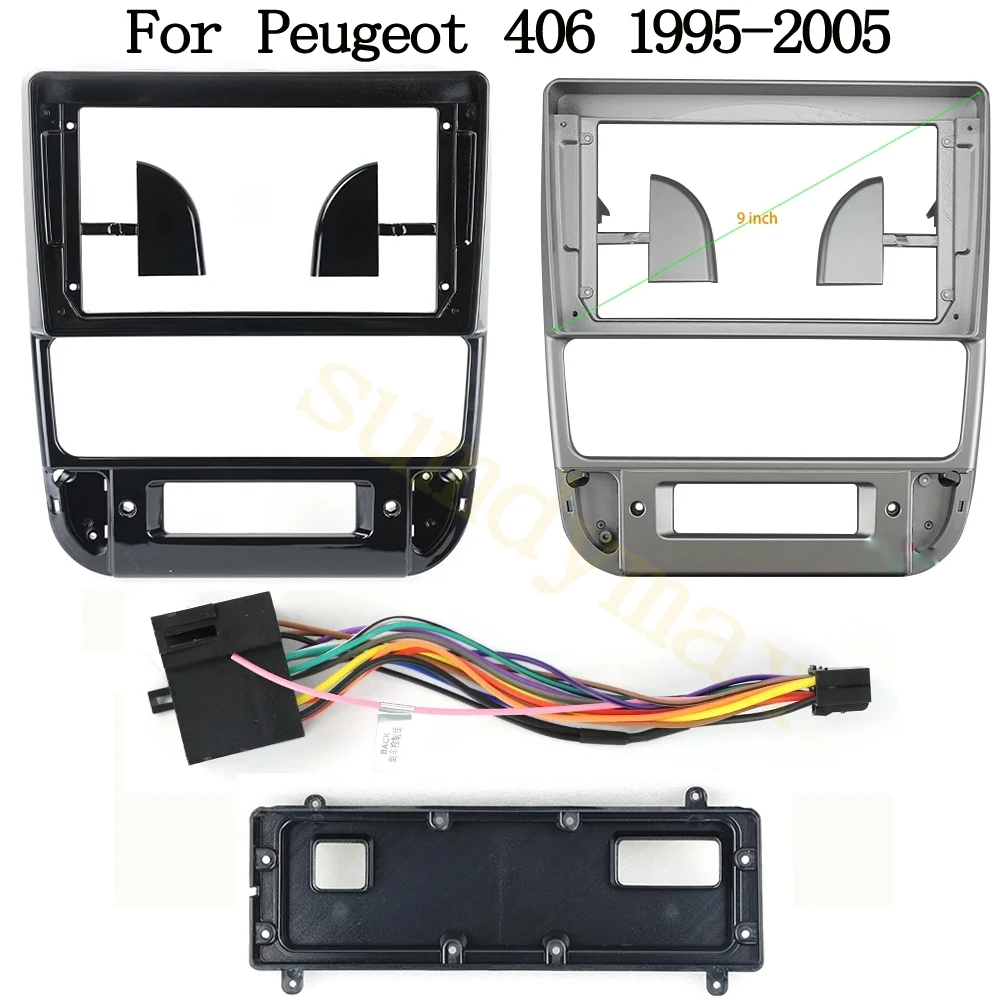 

Автомобильная рамка, кабель-адаптер, Android-радио, комплект панели приборной панели для Peugeot 406 1995-2005, комплект отделки приборной панели, монтажная панель
