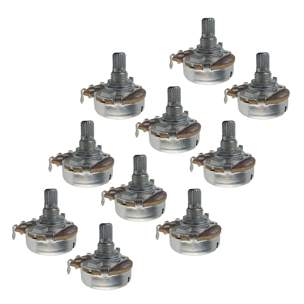 Potentiometers for ELectric Guitar Bass Short Shaft Pots Full Size 15mm 12Pcs