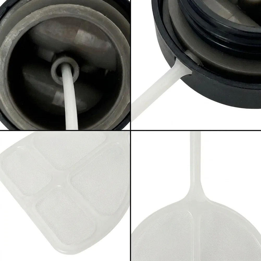 Fuel Tank Replacement Cap Made from Fuel-Resistant PP Plastic with Compression Seal and Integrated Strap for Stability