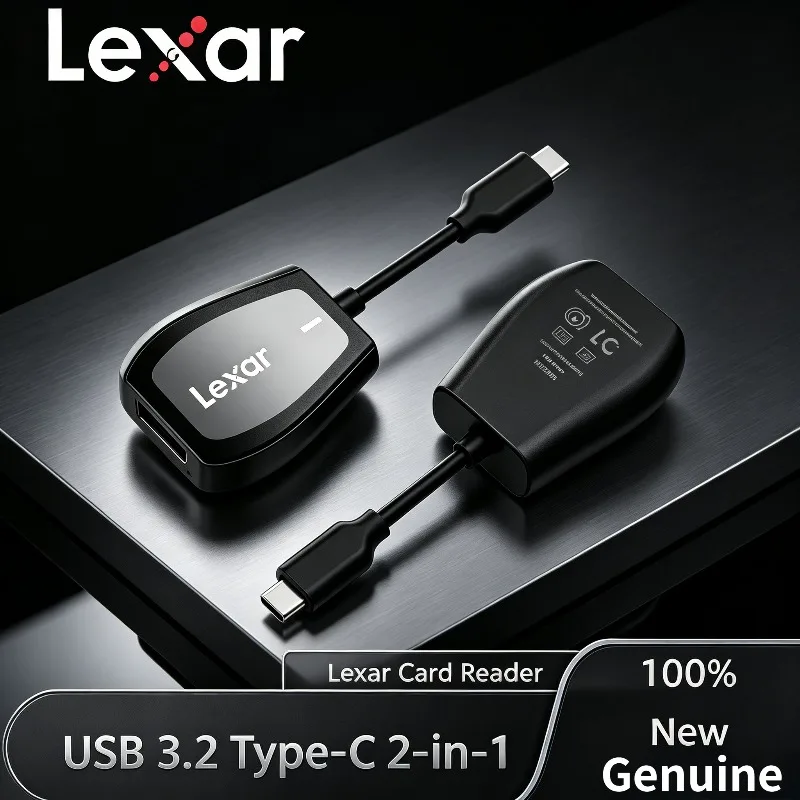lexar-最大312mb-s読み取り速度-デュアルスロット-sdおよびmicrosd-uhs-iiカード対応-ノートパソコン-デスクトップ-プロ仕様-type-c-usb-32-リーダー