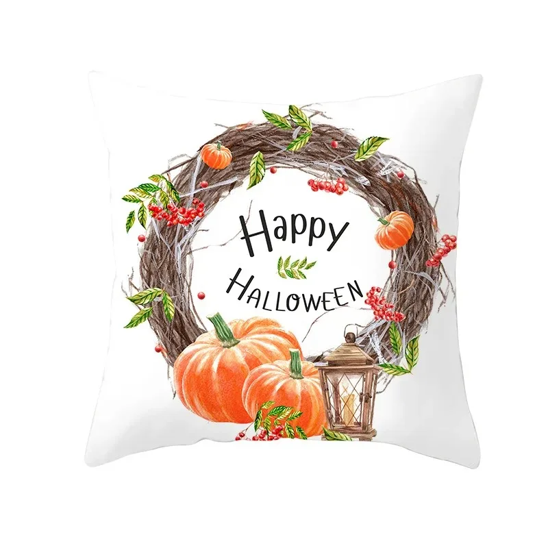 Autumn Pumpkin Pattern Pillowcase Office Living Room Home Pillowcase Car Ornaments