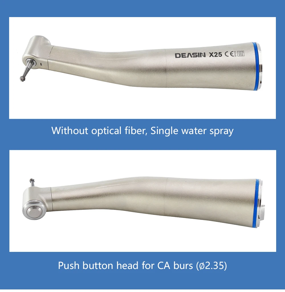 Contra Angle 1:1 1:5 20:1 1:4.2 Dental Handpiece Fiber Optic Low Speed High Speed X95L Style Dental Implant Equipment