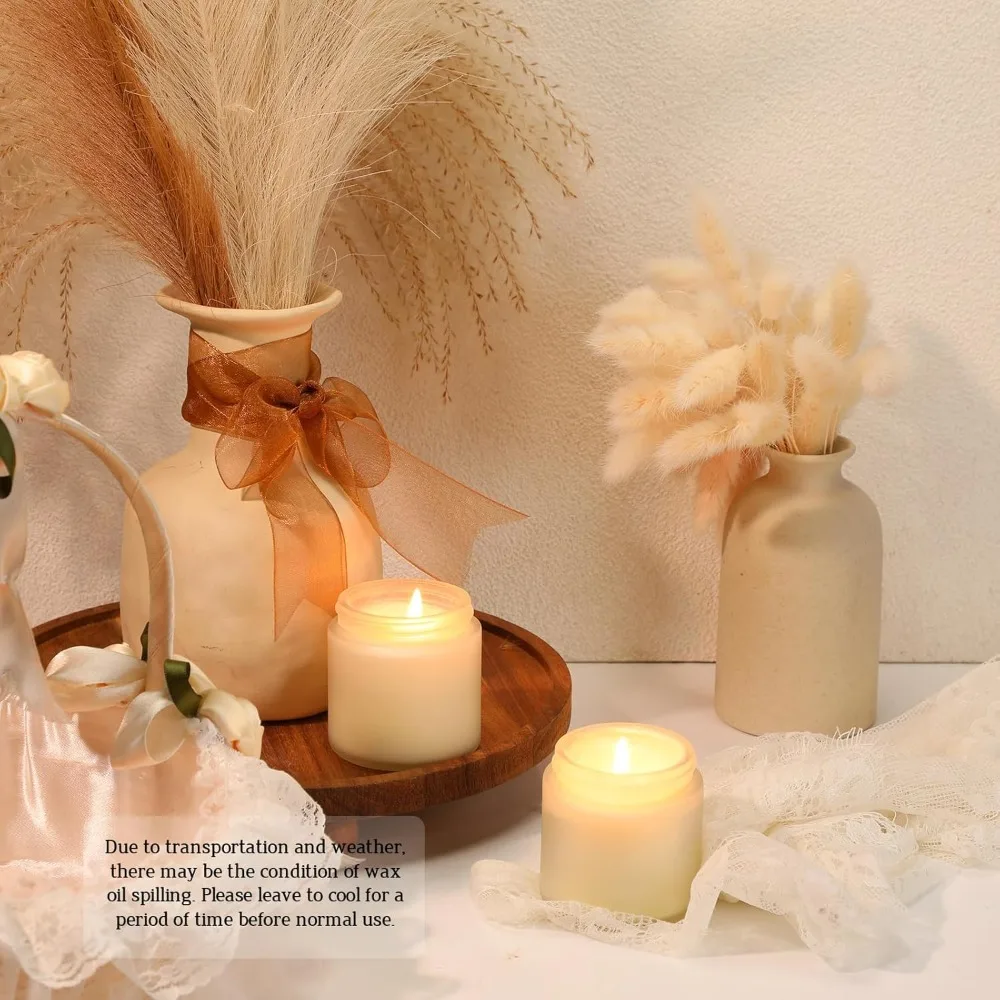 شموع برطمان ميسون صغيرة لعيد الميلاد 3.5 أونصة معطرة بالجملة 10 عطور هدايا للعلاج العطري لحفلات الزفاف وحفلات استقبال المولود الجديد #4