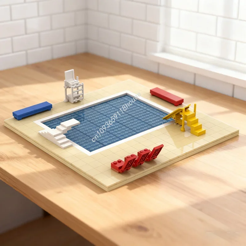 

362pcs MOC Swimming Pool Modulared Model Building Blocks Construction DIY Creative Toys Idea Christmas Gift Brick Kids Birthday