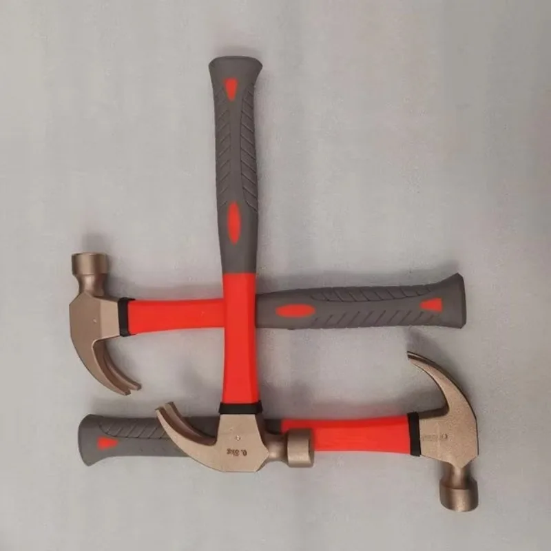 Martello ad artiglio in bronzo di alluminio da 0,5 kg con manico in fibra di vetro adatto a vari campi