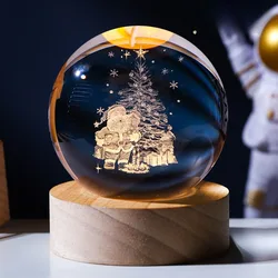 Christmas unique 3D crystal ball lights with Galaxy and planetary projection USB nightlights for couples gift atmosphere lights