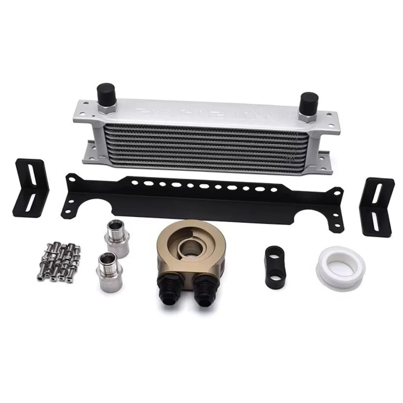 

Высококачественный алюминиевый 13-рядный универсальный масляный радиатор T-6061 с одним адаптером, комплект масляного радиатора для VW BMW AUDI TOYOTA