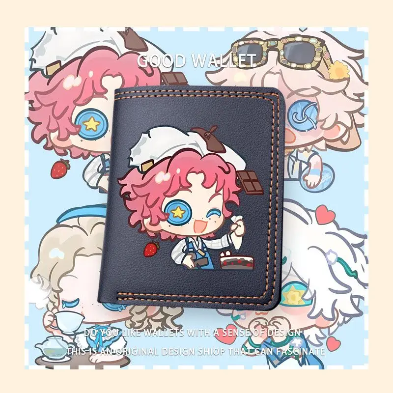 2025 Anime Identity V Game Cos Acrobat Bloody Queen Norton Campbell Gärtner Unisex Q-Version Bedruckte Pu-Geldbörse Geschenk