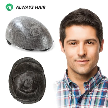 I SKIN hommes prothèse capillaire 0.12-0.14mm indien cheveux humains 130% densité de cheveux hommes toupet 6x8 6x9 7x9 7x10 8x10 taille perruque homme