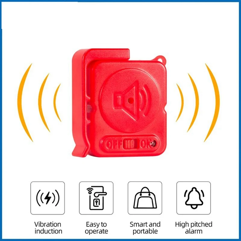 Dostawa 24-godzinna Czujniki alarmu wibracyjnego 120Db Ultra-cienki detektor Alarm antywłamaniowy do drzwi okiennych w domu Torba rowerowa Securi