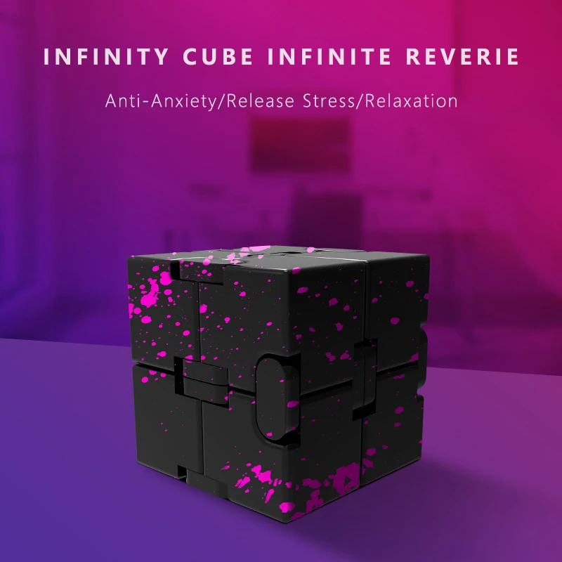 

Infinity Magic Cube Aluminum Alloy Decompression Toys Fidget Educational Toys Office Relieving Stress For Adult Gift