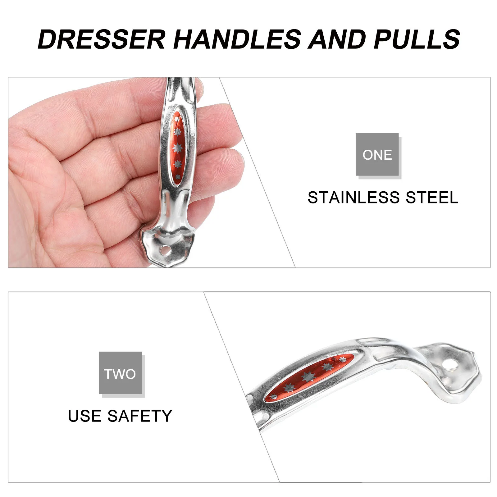 

20Pcs Door Handles Stainless Steel Reliable Pull Handles for Home Door Cabinet Drawer Wardrobe Furniture Minimalist