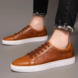 High Quality Mens Casual Shoes Genuine Leather Lace Up Spring Brand Platform Flat Oxford Shoes for Men Fashion Sneakers