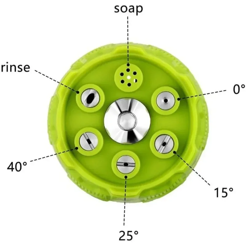 6‑in‑1 Pressure Washer Nozzle, Multi‑Angle Quick Connect 1/4