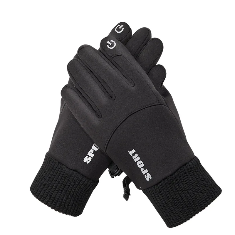 Gloves for Men Windproof Waterproof Touchscreen Anti-Slip Wear-Resistant Thermal Gloves for Cycling Outdoor Sports