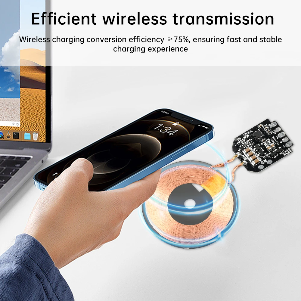 15W Wireless Charging Module Transmitter PCBA Wireless Charger Motherboard Magnetic Wireless Charging Motherboard + Coil image 3