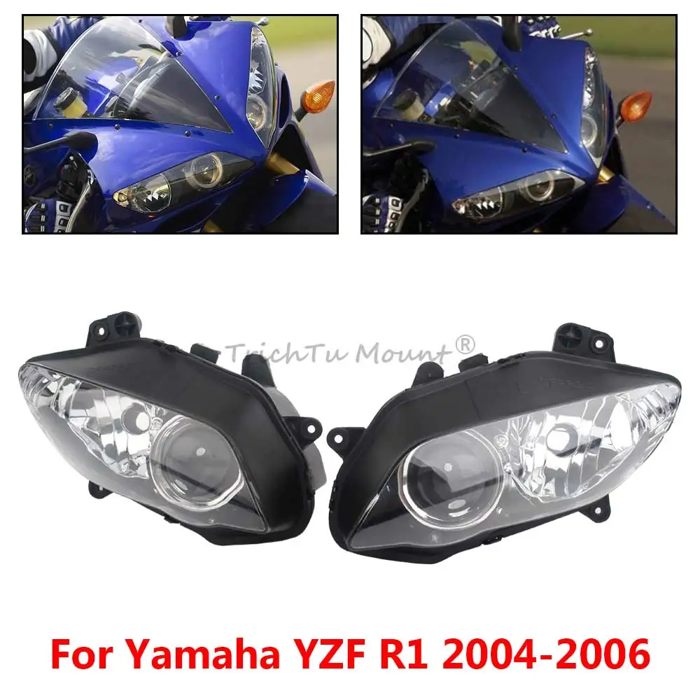 

For Yamaha YZF R1 2004-2006 Motorcycle Accessories Front Headlight ABS Plastic Head Light Lamp Shell Housing Assembly