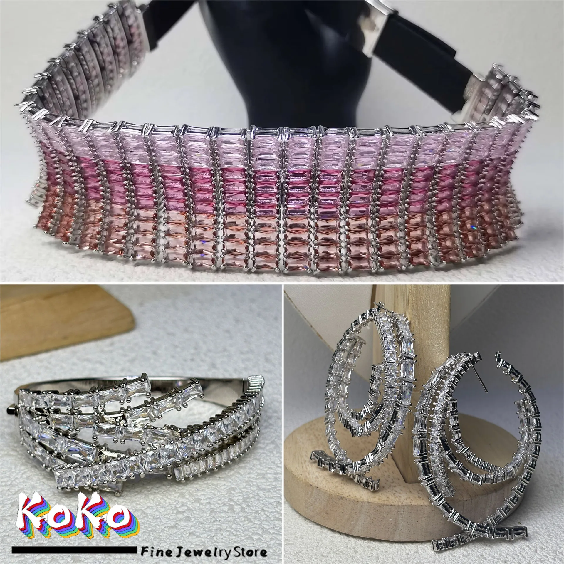 

Original Neck tie Jewelry 2025 New Brilliant Bracelet Necklace Fine Jewelry Set for Women Romantic Party Accessories Gift