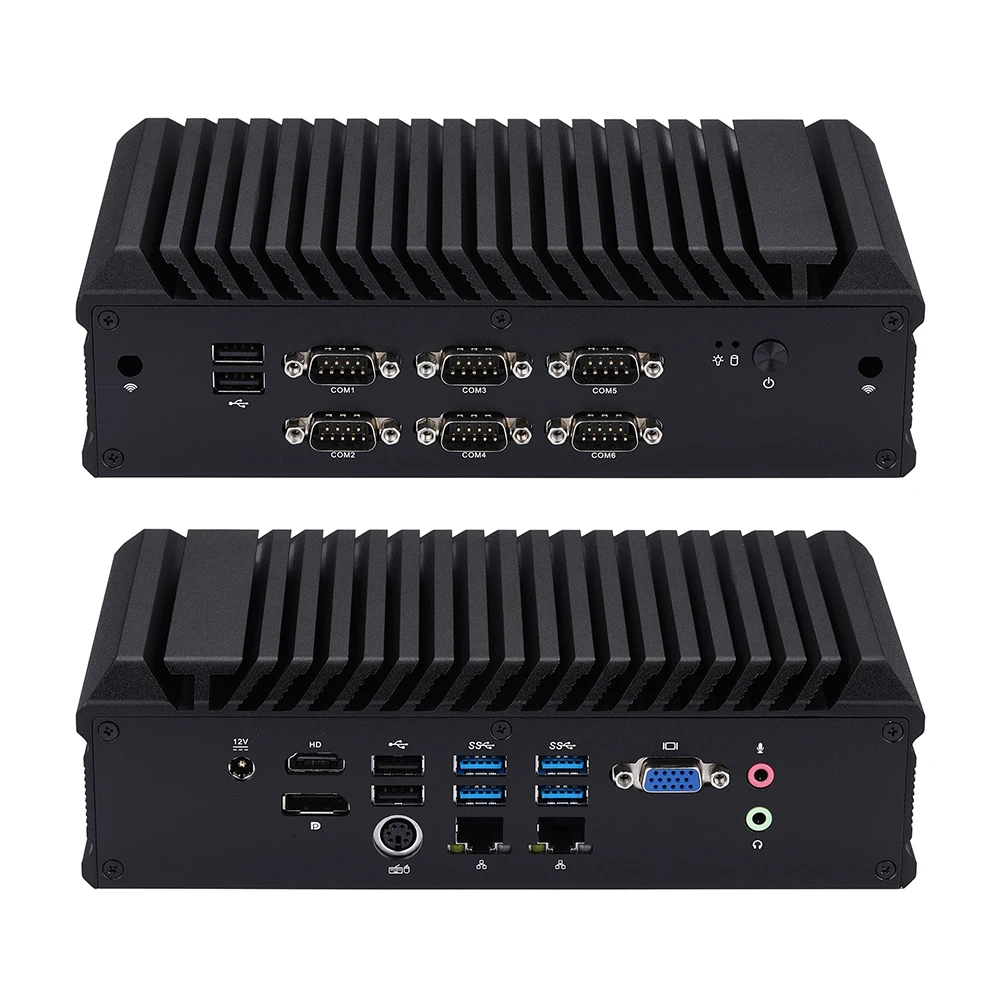 Qotom Mini PC Q1000X-S20 Pentium Core i3 i5 i7 with 6 COM Port AES-NI Fanless Computer