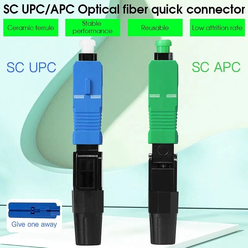 SUMMITEK 10pcs SC APC Embedded Optic Fiber Quick Connector for FTTH Fast Connector SC UPC Fiber Optic Connector image 2