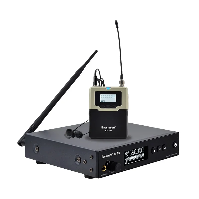 BS-560 wireless microphone in ear monitor system 40 channel cordless microphone professional u h f wireless