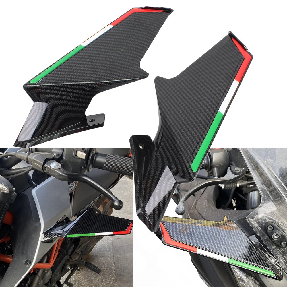 

Motorcycle Wind Wing Flow Front Fairing Side Spoiler Winglets For Triumph BONNEVILLE T120 T100 SE Black 1200 Scrambler STREET