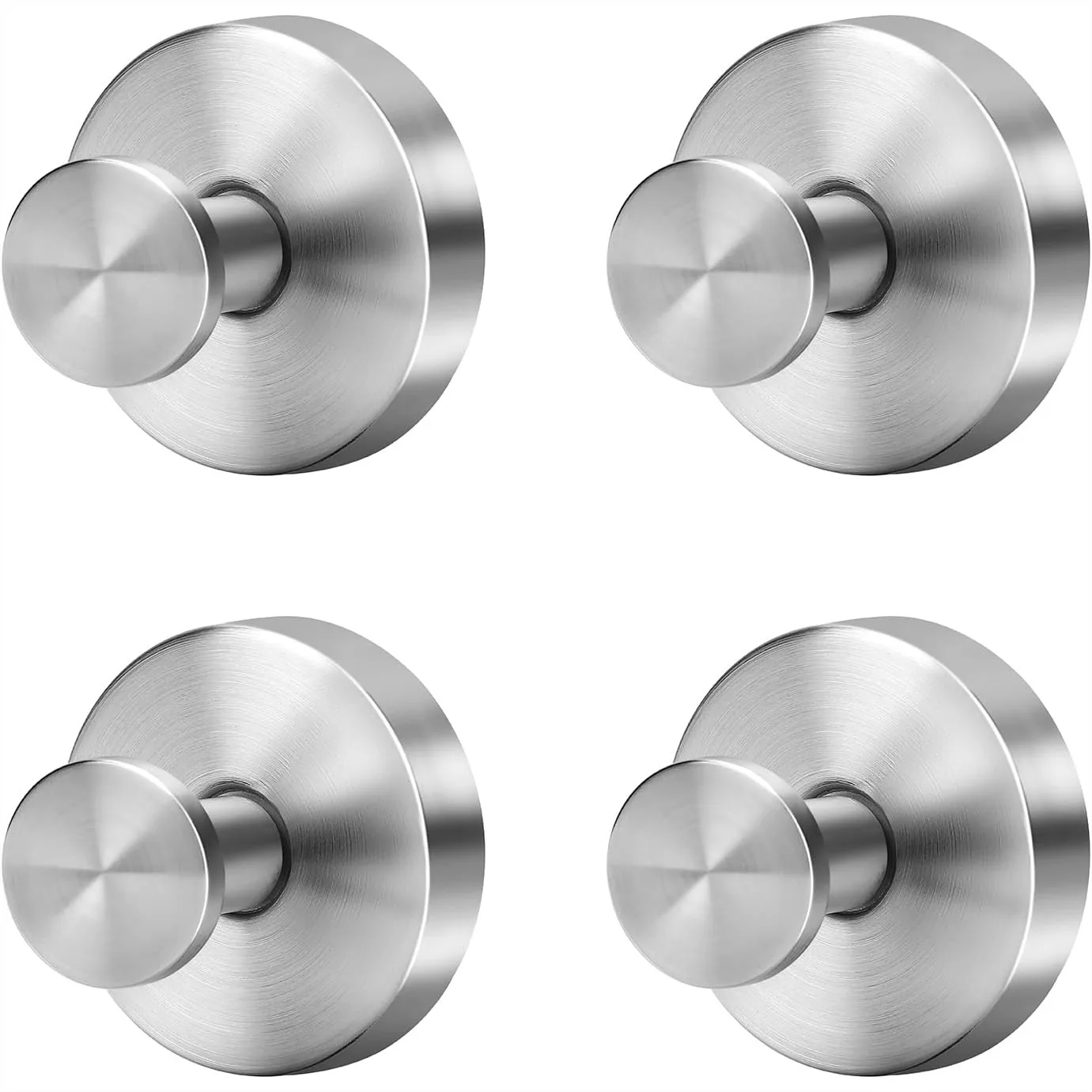 Suction Cup Hooks for Shower - No Drill Stainless Steel Towel Hooks for Bathroom Wall, Kitchen, Glass, Mirror, Tile with 11lbs