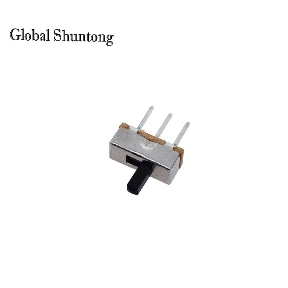 10pcs Interruptor on-off mini Slide Switch 3pin SS12D00 SS12D00G3 1P2T 2 Posição interruptor de Alta qualidade comprimento do Punho: 3MM