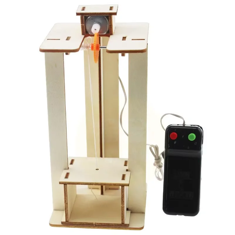 Kit Model Sains DIY untuk Anak-Anak - Mainan Edukasi Lift Buatan Sendiri Produksi Teknologi Skala Kecil Popularisasi