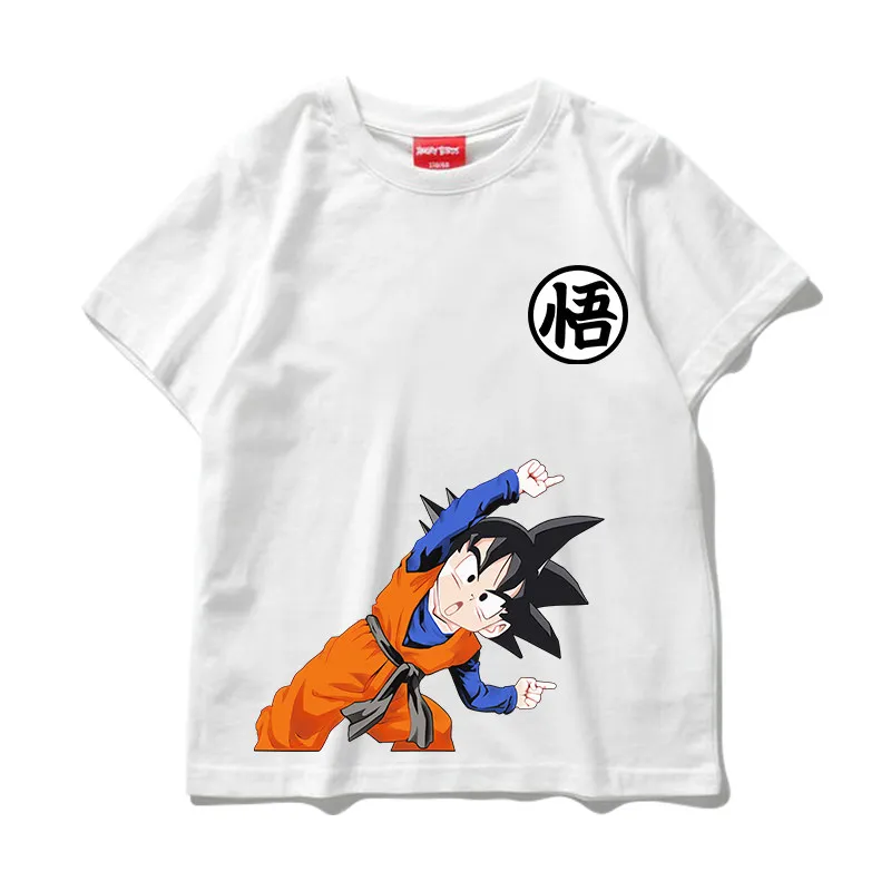Dragon Ball Goten Trunks Fusion Dance Baumwoll-T-Shirt, Jungen Mädchen Harajuku Streetwear Anime Kurzarm-T-Shirt, Retro Casual Kinder-T-Shirt – Detail 4
