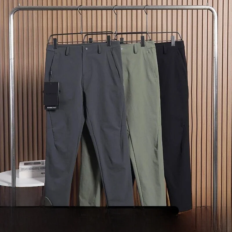 

Commute Outdoor 3D Tailoring Lightweight Tech Men's Micro Elastic Quick Dry Sports Soft Pants Straight Leg Casual Trousers