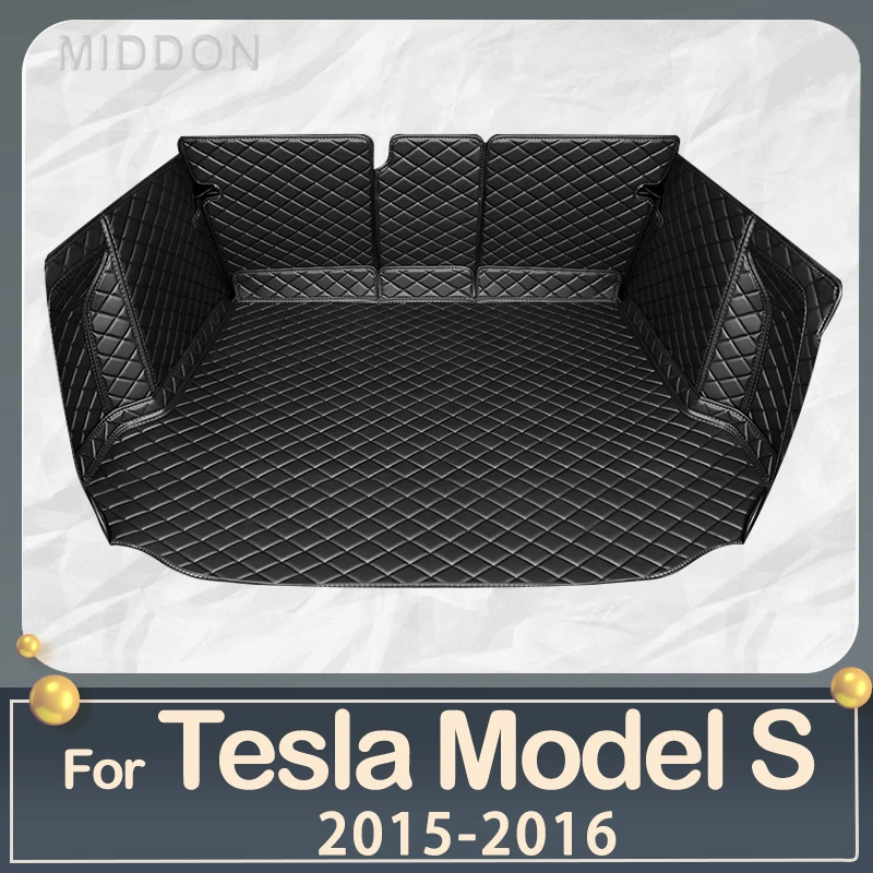 Car trunk mat for Tesla Model S 2015 2016 Cargo Liner Carpet Interior Parts Accessories Cover