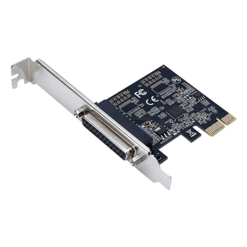 Parallel Port DB25 25Pin PCIE Riser Card LPT Printer to PCI-E for Express Cards Converter AX99100