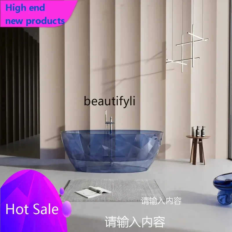 

C456 Acrylic Transparent Colored Diamond Bathtub Home Hotel Crystal Bathtub