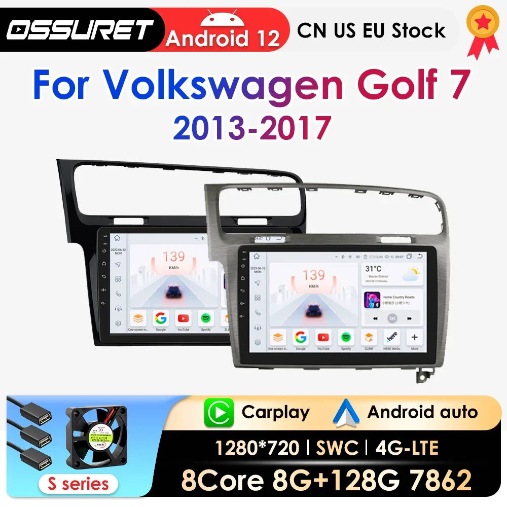 

2 din Carplay Android Auto Car Radio For Volkswagen Golf 7 2013-2017 Car Multimedia GPS autoradio RDS DSP AI 4G Octa Core 7862