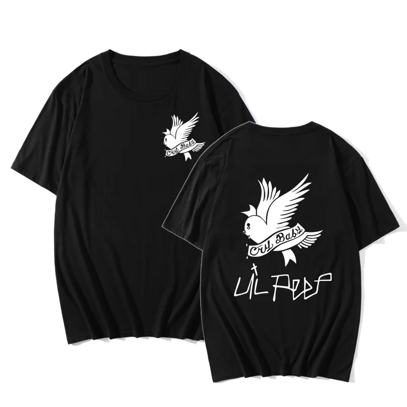 Lil Peep Hip-hop Singer Print Cotton T-Shirts Men Women Streetwear Short Sleeve T Shirt Oversized Harajuku Tees Top Man Clothing