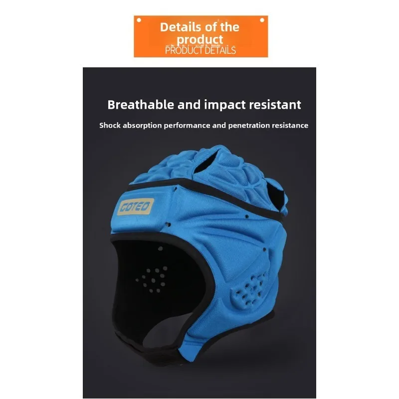 رغوة لينة خوذة كرة القدم تأثير حماية الرجبي الرياضة والعتاد مبطن حارس المرمى قبعة التزلج على الجليد هوكي المرمى التدريب #5