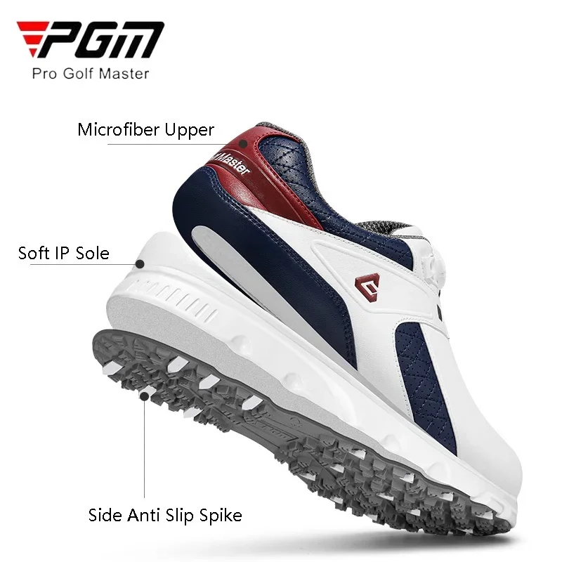 Pgm Mannelijke Ademende Fitness Golf Sneakers Mannen Rubberen Zool Anti-Slip Sportschoenen Snel Vetersluiting Waterdicht Trainingsschoeisel