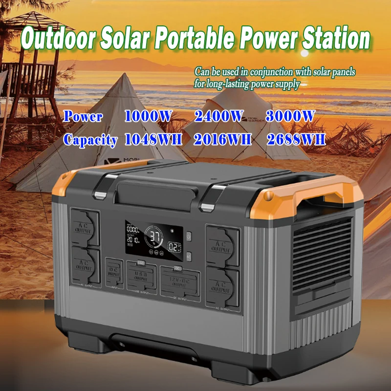 

Снаряжение для кемпинга 1200 Вт Портативная электростанция Lifepo4 Powerbank Солнечный генератор RV Открытый туризм Рыбалка Аварийный дорожный инструмент